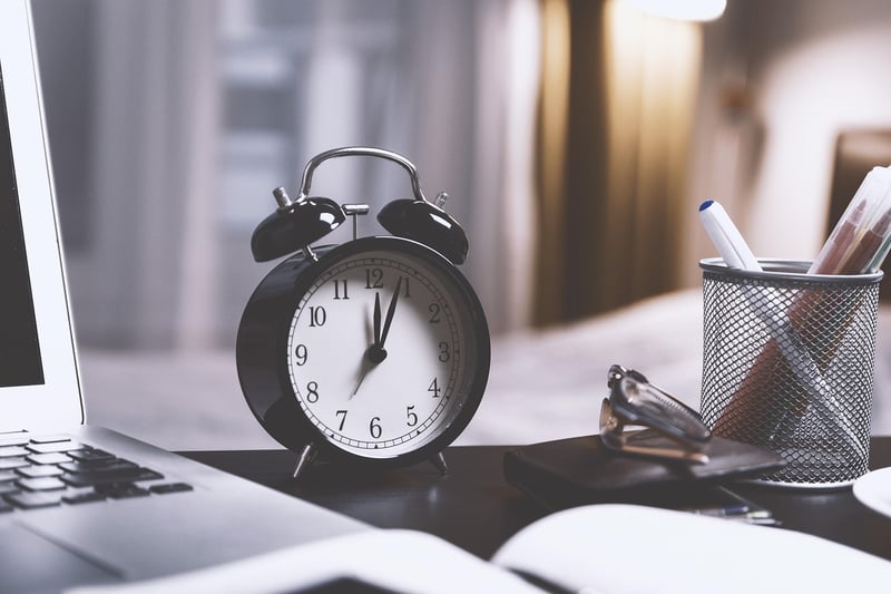 Clock showing the concept of time
